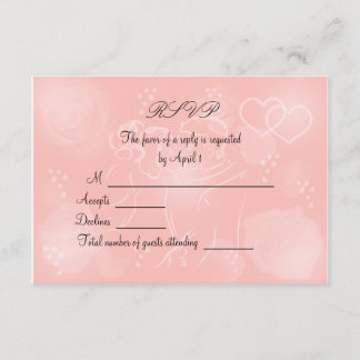 Placa RSVP de Pêssego rosa
