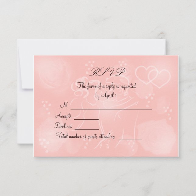 Placa RSVP de Pêssego rosa (Frente)