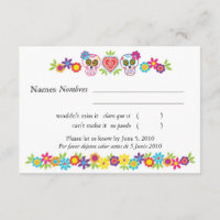 Placa RSVP de Pilhas e Flores de Açúcar