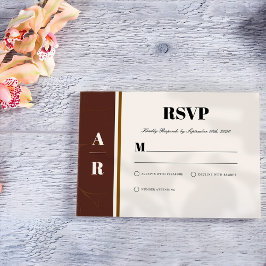 Placa RSVP de Quadro de Ouro Elegância