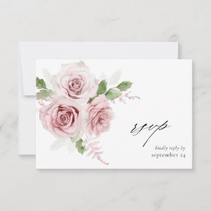Placa RSVP de Refeição Cor-de-rosa com cor-de-rosa