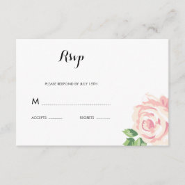 Placa RSVP de Resposta de Casamento de Rosas Vinta
