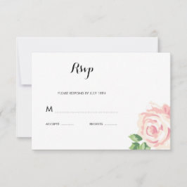 Placa RSVP de Resposta de Casamento de Rosas Vinta