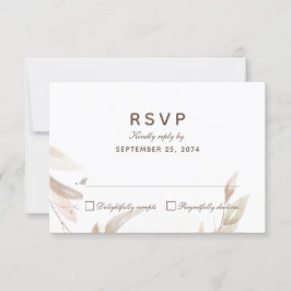 Placa RSVP de Resposta Simples de Branch de Outono