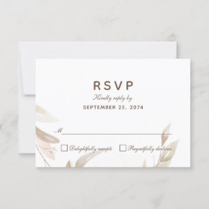 Placa RSVP de Resposta Simples de Branch de Outono