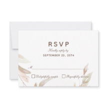 Placa RSVP de Resposta Simples de Branch de Outono