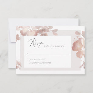 Placa RSVP de Romance de Aquarela