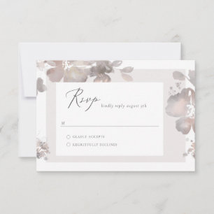 Placa RSVP de Romance de Aquarela