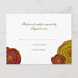 Placa RSVP de Rosas Elegante