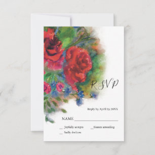 Placa RSVP de Rosas Encantados por Fluxo de Água