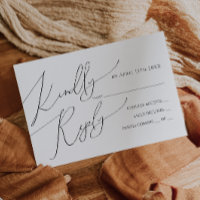 Placa RSVP de Script Whimsical Horizontal