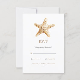 Placa RSVP de Shell Tropical Beach Ocean