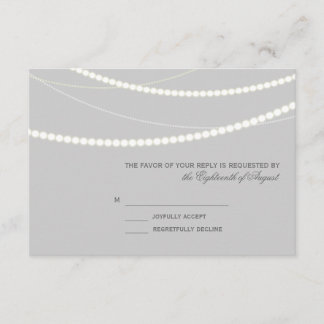 Placa RSVP de Strings de Luz Elegante Personalizáv
