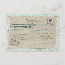Placa RSVP de Viagem de Suitcases