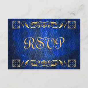 Placa RSVP de Vidro Estampado Azul