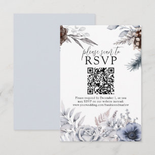 Placa RSVP de Website do Cone QR do casamento no i