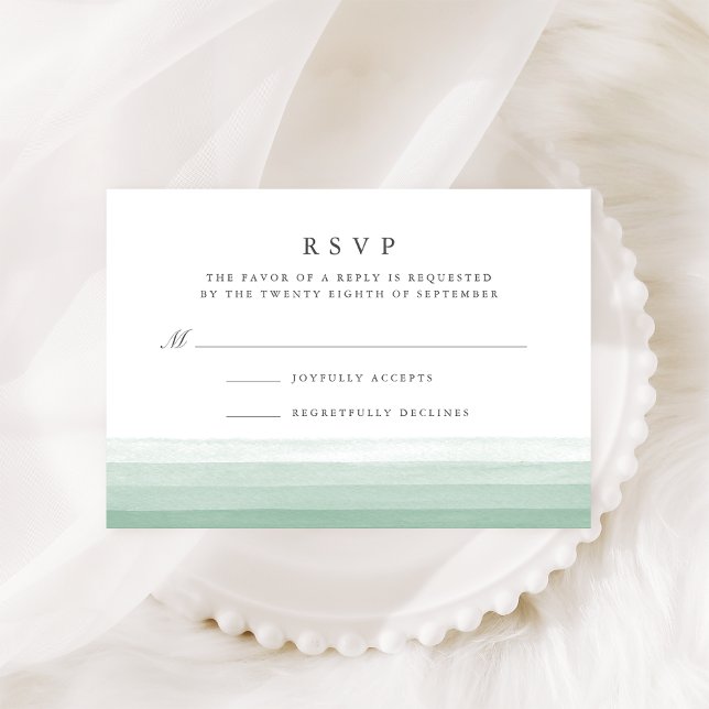 Placa RSVP Dip Dye Watercolor | Fern (Criador carregado)