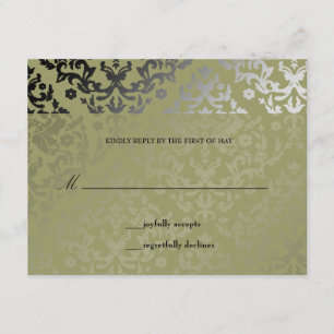 Placa RSVP do Alligador Damask 311-Dazzling