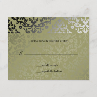 Placa RSVP do Alligador Damask 311-Dazzling