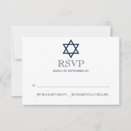 Placa RSVP do Bar Azul de pré-disquete Mitzvah
