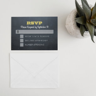 Placa RSVP do Bar do Ouro Qualkboard Mitzvah