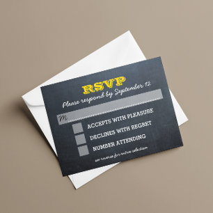 Placa RSVP do Bar Dourado de quadro chalkboard Mit