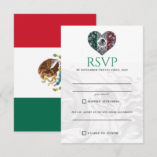 Placa RSVP do Casal México (Frente/Verso)