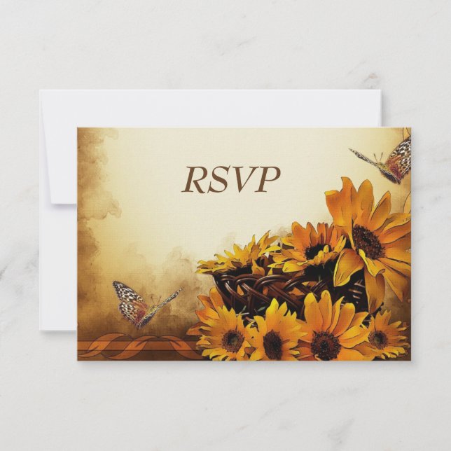 Placa RSVP do casamento outono (Frente)