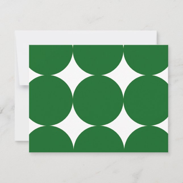 Placa RSVP do Green and White Modern Bolinhas (Frente)