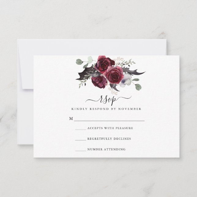 Placa RSVP do Halloween (Frente)