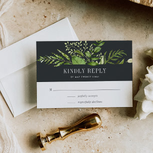 Placa RSVP do Jardim Midnight