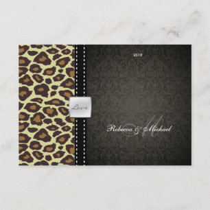 Placa RSVP Elegante Leopardo/Damasco