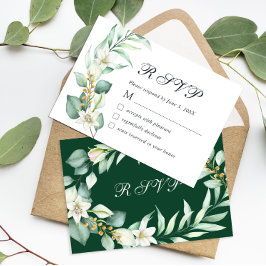 Placa RSVP Eucalyptus para Watercolor Elegante