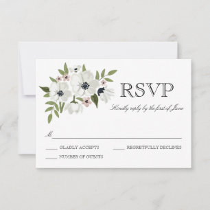 Placa RSVP Floral Adorável
