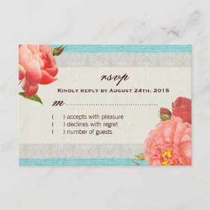 Placa RSVP Floral do Chique Vintage