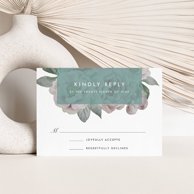 Placa RSVP Floral do Jardim Inglês | Jade (Criador carregado)
