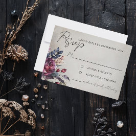 Placa RSVP Floral Elegante Gótica Purple Watercolo