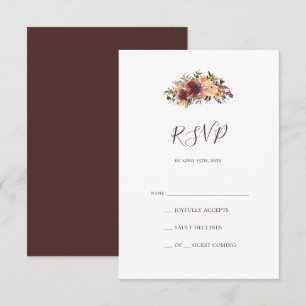 Placa RSVP Floral Laranja Burgundy