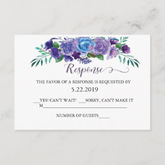 Placa RSVP Floral Puro e Azul