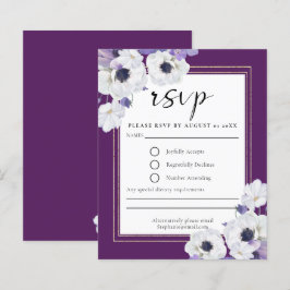 Placa RSVP Floral Real Roxo