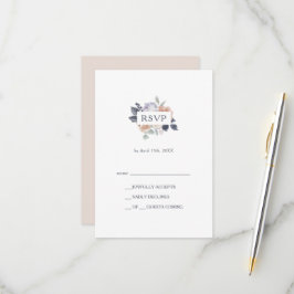 Placa RSVP Floral Simples