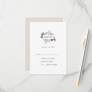 Placa RSVP Floral Simples