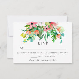 Placa RSVP Floral Tropical