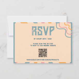 Placa RSVP Floral Vintage 70s com código QR