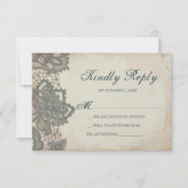 Placa RSVP Halloween - Lace gótico