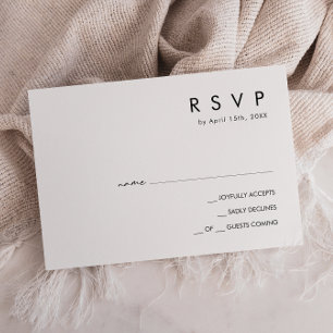 Placa RSVP Horizontal Minimalista Moderna