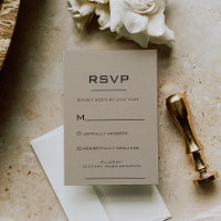 Placa RSVP Kraft formal simples