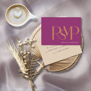 Placa RSVP Laranja Magenta Mínima Moderna