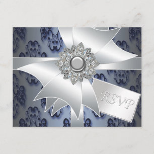 Placa RSVP marinho Blue Damask