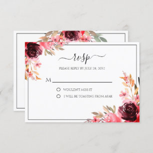 Placa RSVP Mauve Burgundy Elegante